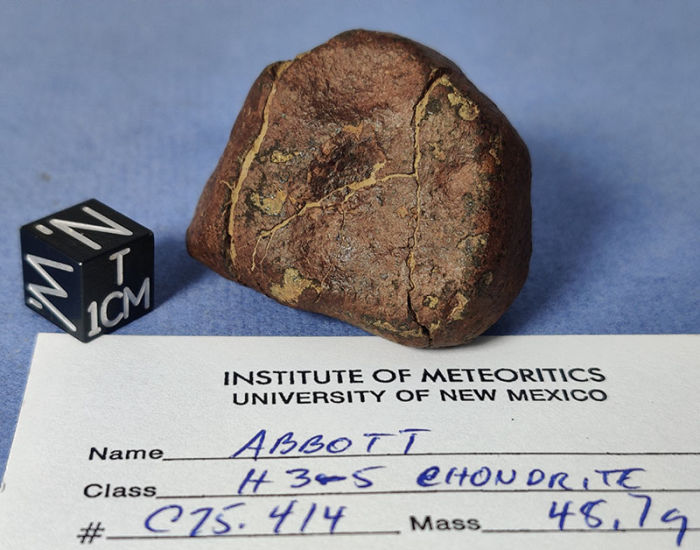 Abbott 48.7 gram meteorite from UNM